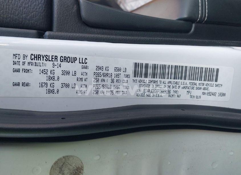 Photo 9 of 2015 Jeep Grand CHEROKEE LIMITED (VIN 1C4RJEBG6FC669196)