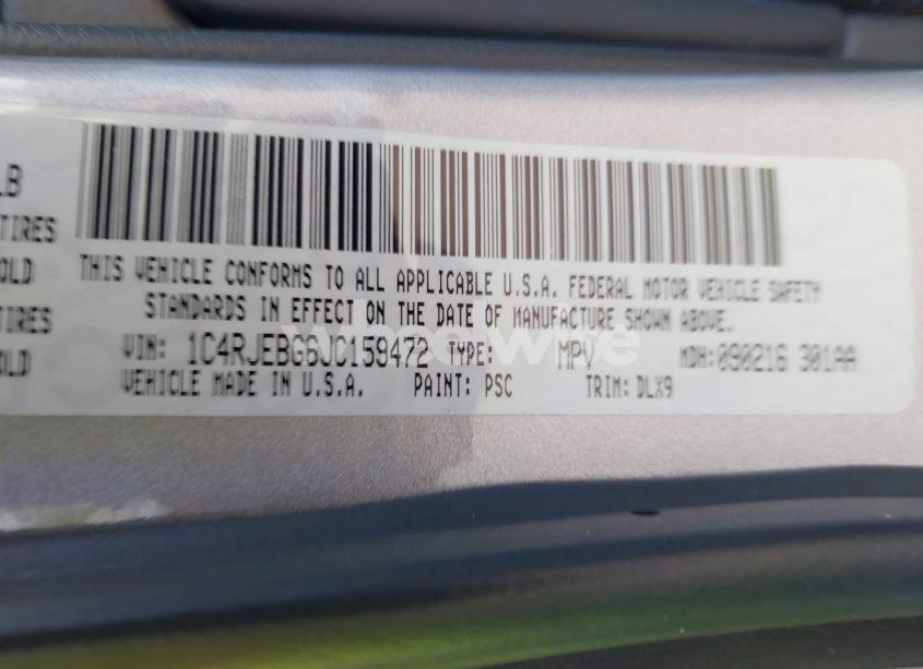 Photo 9 of 2018 Jeep Grand CHEROKEE LIMITED 4X2 (VIN 1C4RJEBG6JC159472)