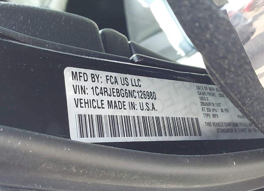 Photo 9 of 2022 Jeep Grand CHEROKEE WK LIMITED 4X2 (VIN 1C4RJEBG6NC126980)