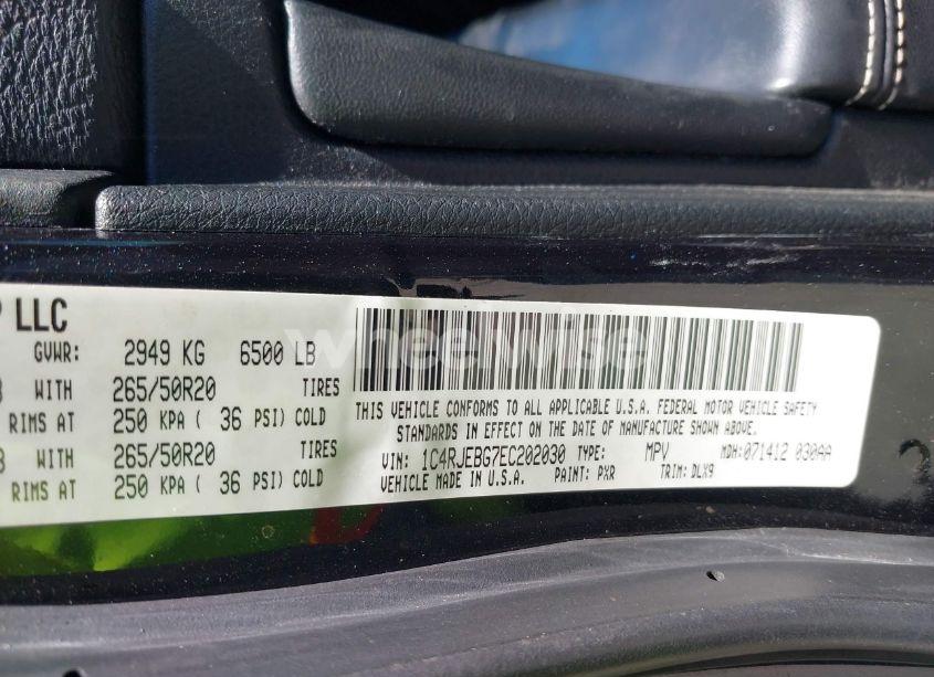 Photo 9 of 2014 Jeep Grand CHEROKEE LIMITED (VIN 1C4RJEBG7EC202030)