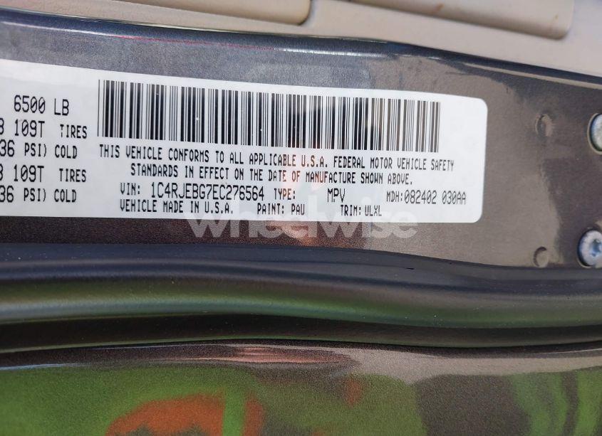 Photo 9 of 2014 Jeep Grand CHEROKEE LIMITED (VIN 1C4RJEBG7EC276564)