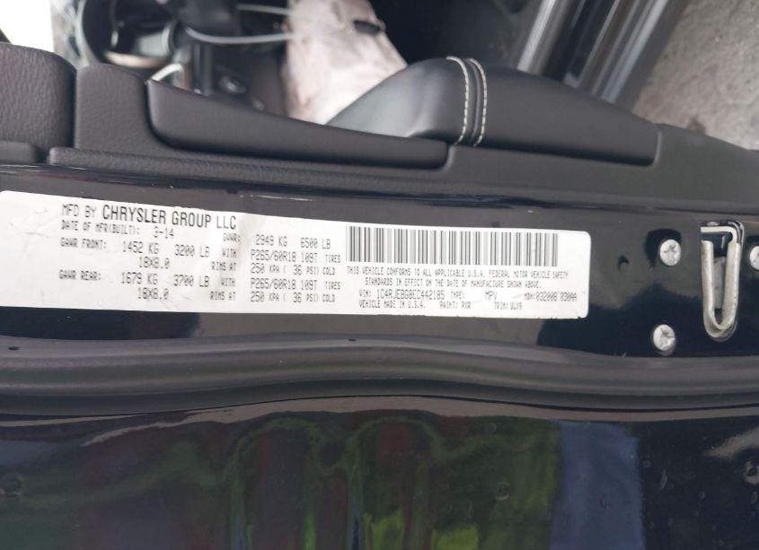 Photo 9 of 2014 Jeep Grand CHEROKEE LIMITED (VIN 1C4RJEBG8EC442185)