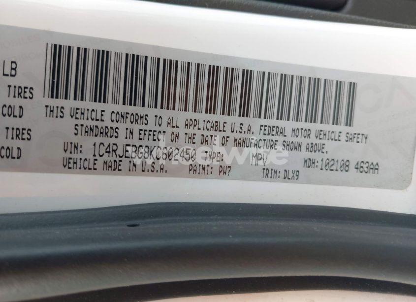 Photo 9 of 2019 Jeep Grand CHEROKEE LIMITED 4X2 (VIN 1C4RJEBG8KC602450)