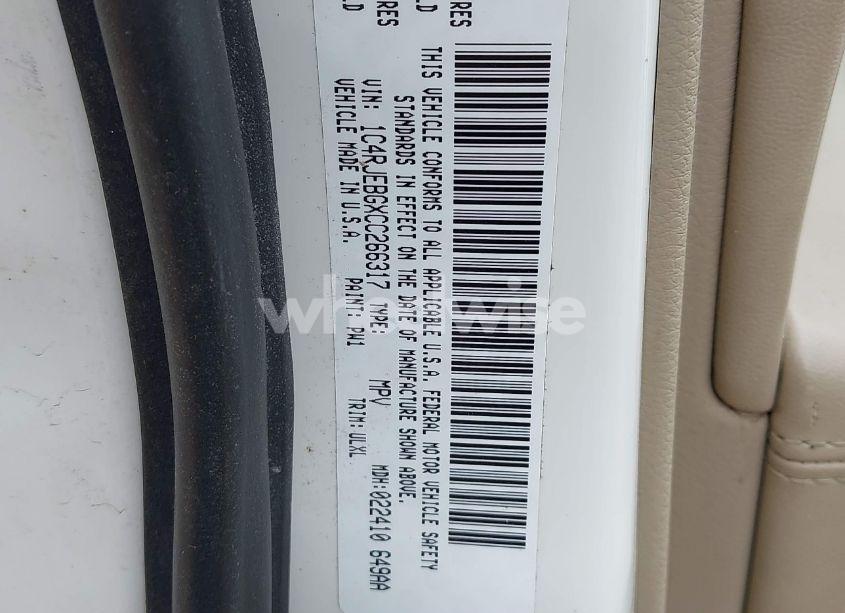 Photo 9 of 2012 Jeep Grand CHEROKEE LIMITED (VIN 1C4RJEBGXCC266317)