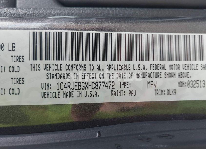 Photo 9 of 2017 Jeep Grand CHEROKEE LIMITED 4X2 (VIN 1C4RJEBGXHC877472)