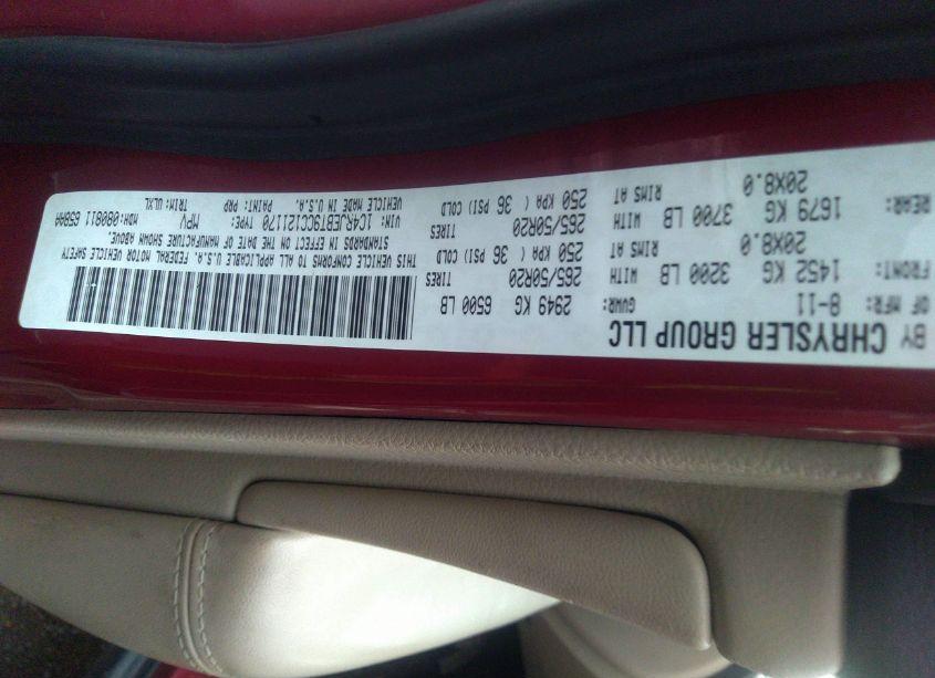 Photo 9 of 2012 Jeep Grand CHEROKEE LIMITED (VIN 1C4RJEBT9CC121170)