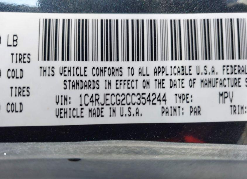 Photo 9 of 2012 Jeep Grand CHEROKEE OVERLAND (VIN 1C4RJECG2CC354244)