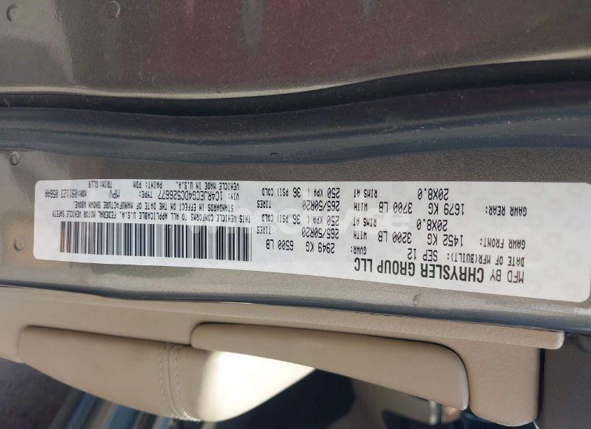 Photo 9 of 2013 Jeep Grand CHEROKEE OVERLAND (VIN 1C4RJECG4DC526677)