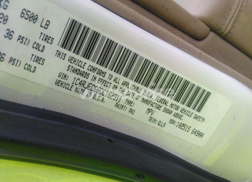 Photo 9 of 2012 Jeep Grand CHEROKEE OVERLAND (VIN 1C4RJECG6CC162311)