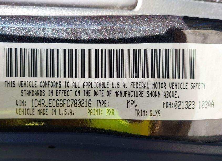 Photo 9 of 2015 Jeep Grand CHEROKEE OVERLAND (VIN 1C4RJECG6FC780216)