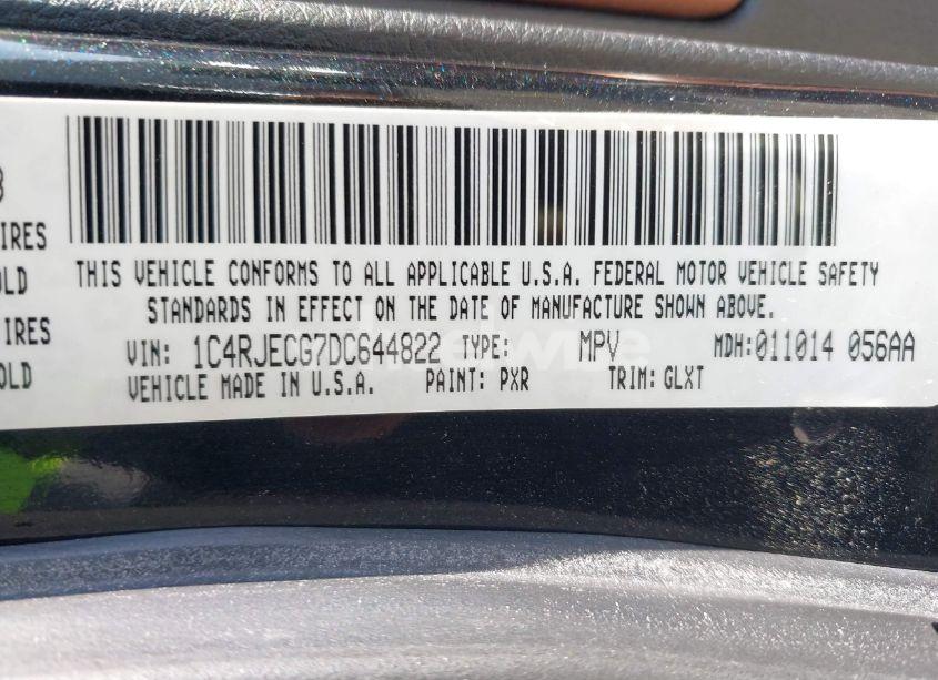 Photo 9 of 2013 Jeep Grand CHEROKEE OVERLAND (VIN 1C4RJECG7DC644822)