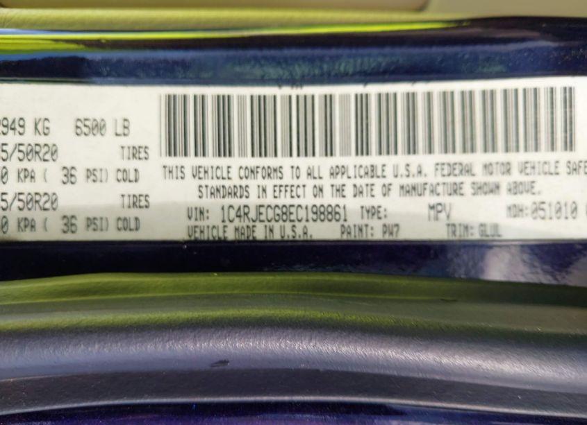 Photo 9 of 2014 Jeep Grand CHEROKEE OVERLAND (VIN 1C4RJECG8EC198861)