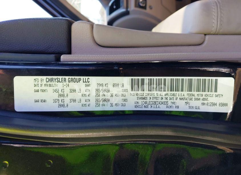 Photo 9 of 2014 Jeep Grand CHEROKEE OVERLAND (VIN 1C4RJECG9EC434935)