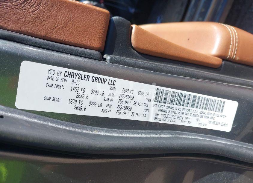 Photo 9 of 2012 Jeep Grand CHEROKEE OVERLAND (VIN 1C4RJECT7CC105614)