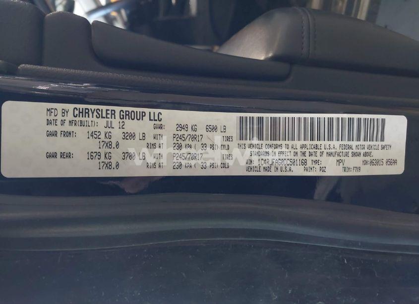 Photo 9 of 2013 Jeep Grand CHEROKEE LAREDO (VIN 1C4RJFAG0DC501168)