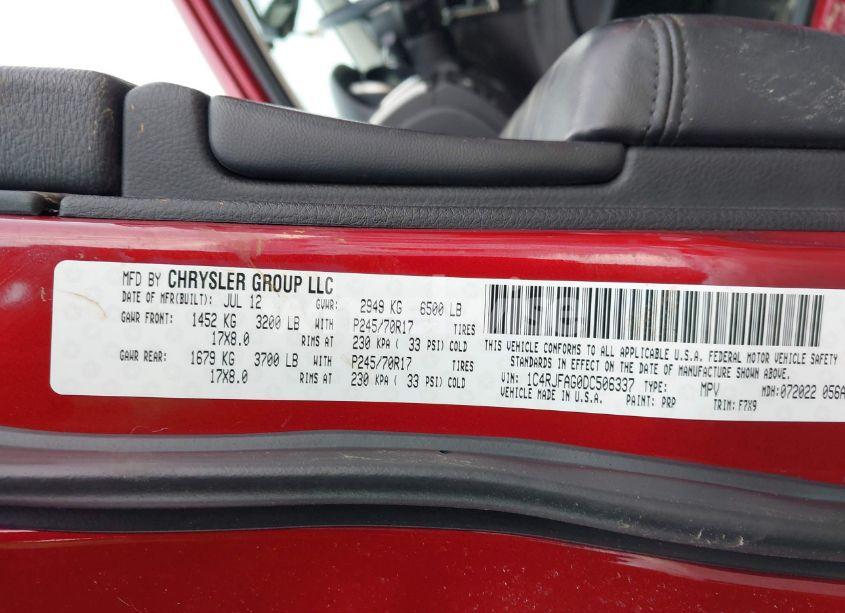 Photo 9 of 2013 Jeep Grand CHEROKEE LAREDO (VIN 1C4RJFAG0DC506337)