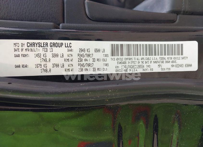 Photo 9 of 2014 Jeep Grand CHEROKEE LAREDO (VIN 1C4RJFAG0EC128554)