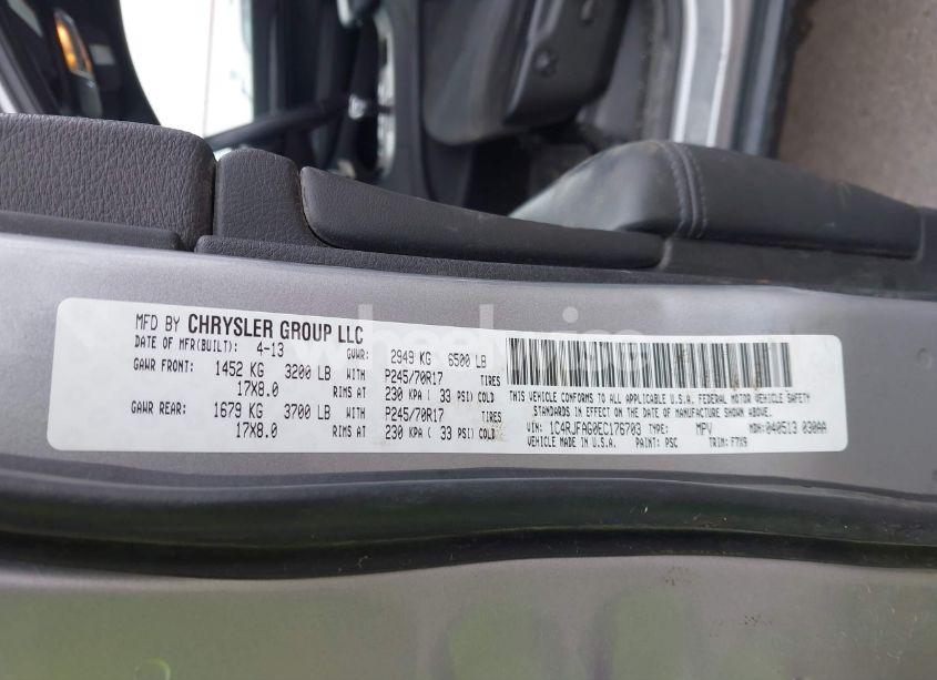 Photo 9 of 2014 Jeep Grand CHEROKEE LAREDO (VIN 1C4RJFAG0EC176703)