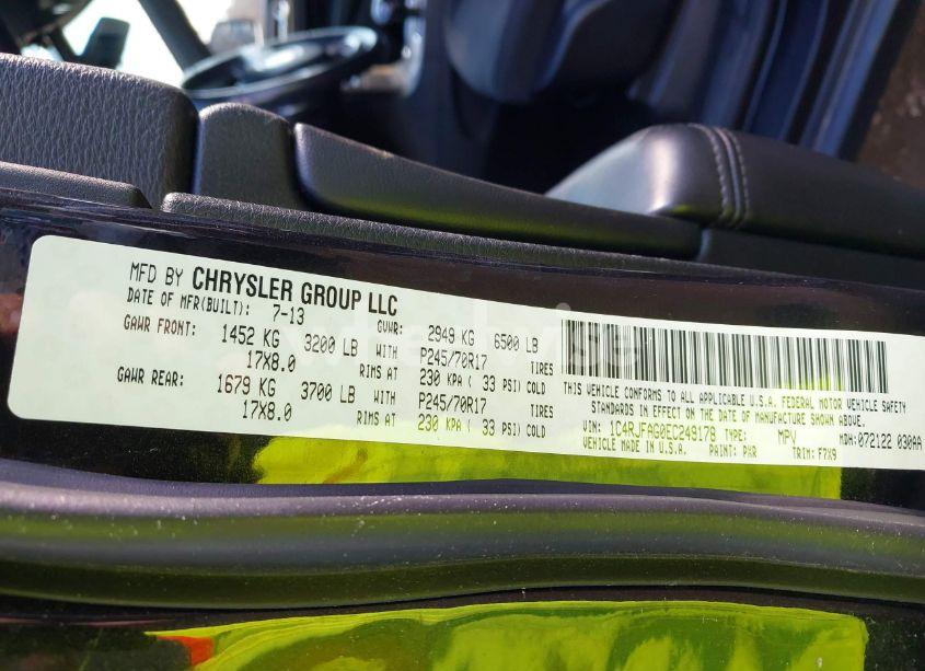 Photo 9 of 2014 Jeep Grand CHEROKEE LAREDO (VIN 1C4RJFAG0EC249178)