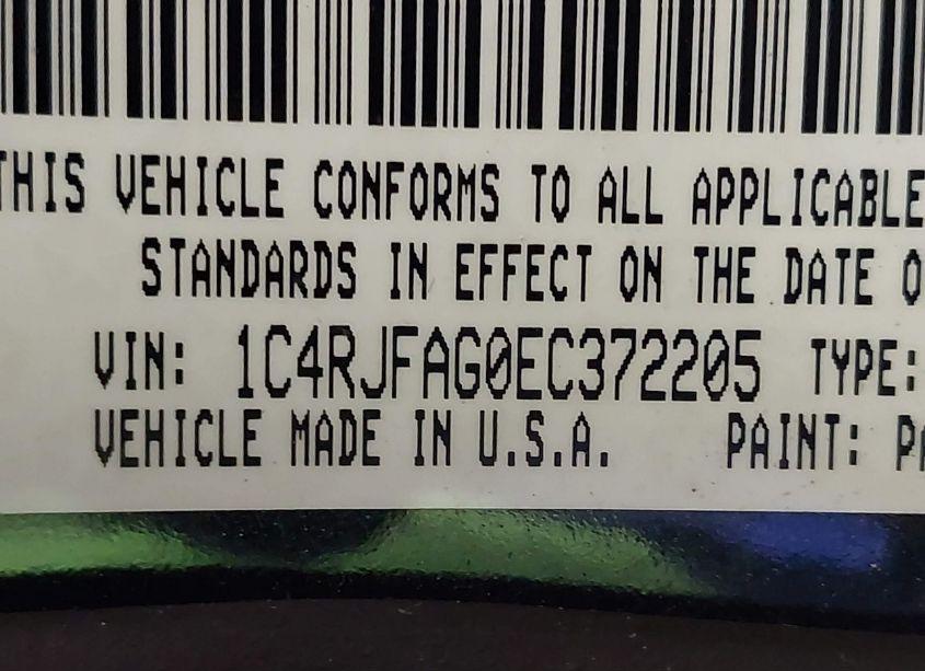 Photo 9 of 2014 Jeep Grand CHEROKEE LAREDO (VIN 1C4RJFAG0EC372205)