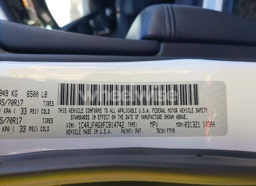 Photo 9 of 2015 Jeep Grand CHEROKEE LAREDO (VIN 1C4RJFAG0FC814742)