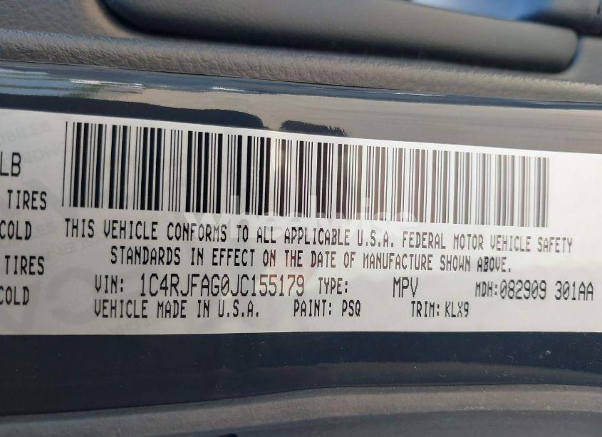 Photo 9 of 2018 Jeep Grand CHEROKEE ALTITUDE 4X4 (VIN 1C4RJFAG0JC155179)