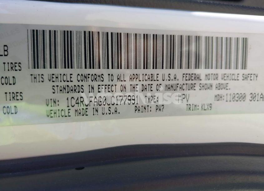 Photo 9 of 2018 Jeep Grand CHEROKEE ALTITUDE 4X4 (VIN 1C4RJFAG0JC177991)