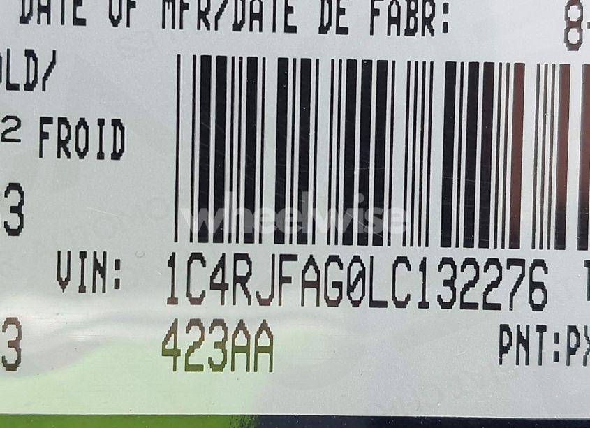 Photo 9 of 2020 Jeep Grand CHEROKEE LAREDO (VIN 1C4RJFAG0LC132276)