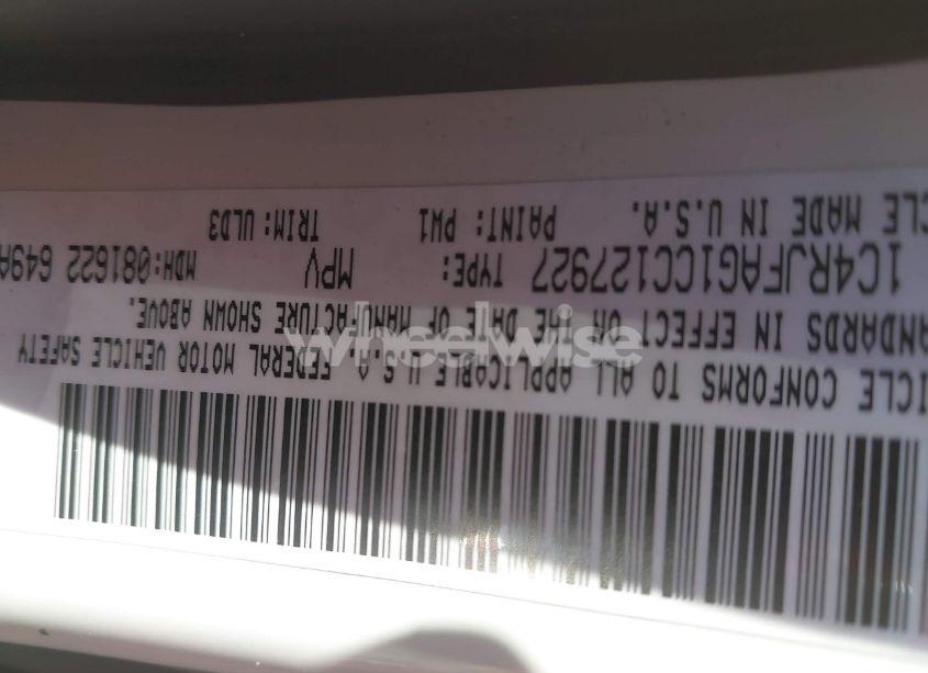 Photo 9 of 2012 Jeep Grand CHEROKEE LAREDO (VIN 1C4RJFAG1CC127927)