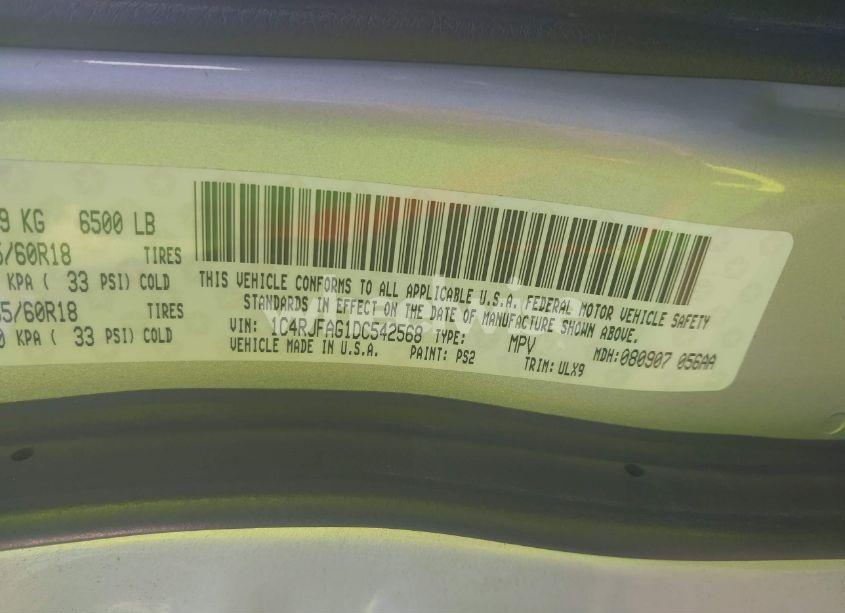 Photo 9 of 2013 Jeep Grand CHEROKEE LAREDO (VIN 1C4RJFAG1DC542568)