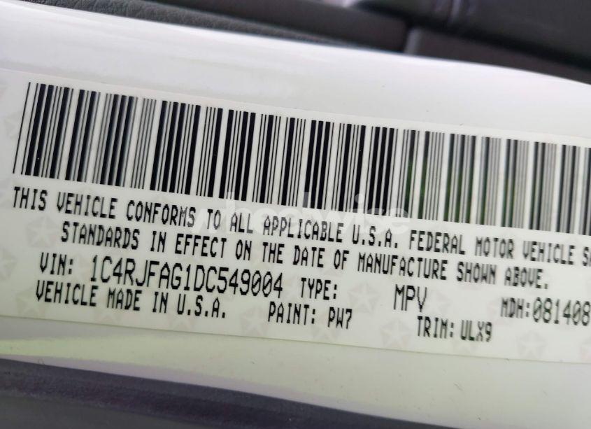 Photo 9 of 2013 Jeep Grand CHEROKEE LAREDO (VIN 1C4RJFAG1DC549004)