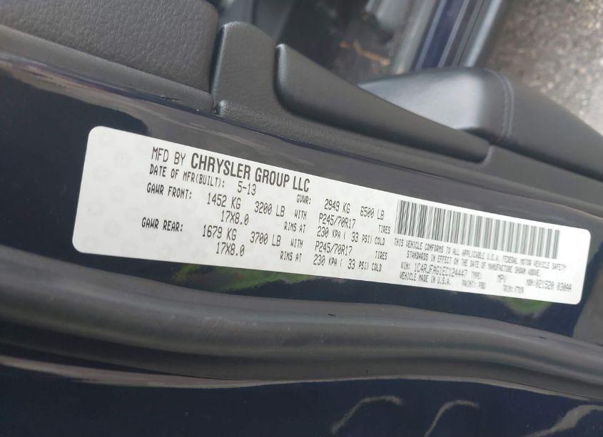 Photo 9 of 2014 Jeep Grand CHEROKEE LAREDO (VIN 1C4RJFAG1EC124447)