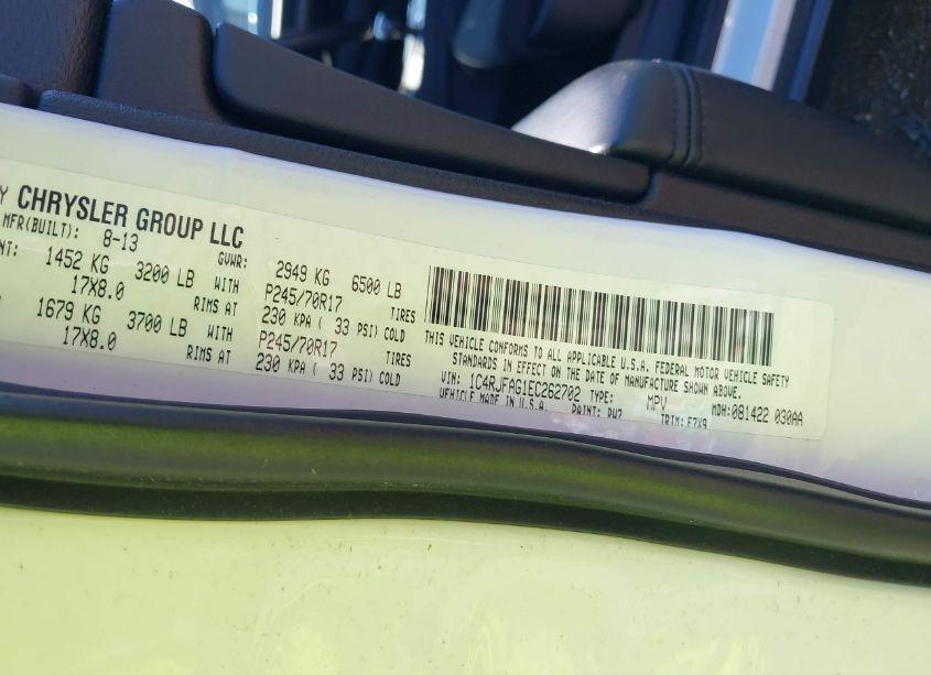 Photo 9 of 2014 Jeep Grand CHEROKEE LAREDO (VIN 1C4RJFAG1EC262702)