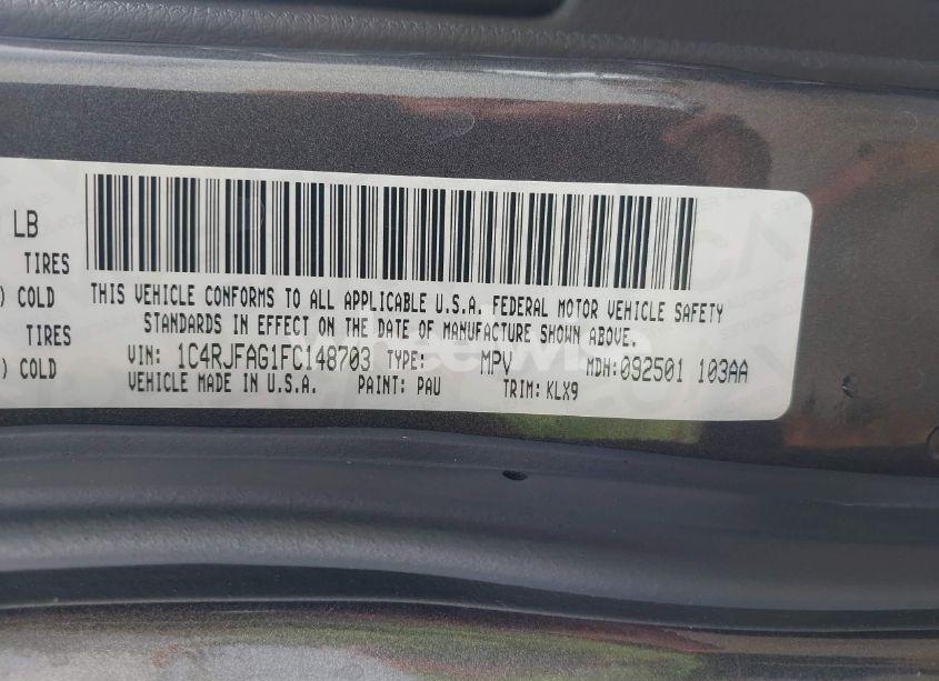 Photo 9 of 2015 Jeep Grand CHEROKEE ALTITUDE (VIN 1C4RJFAG1FC148703)