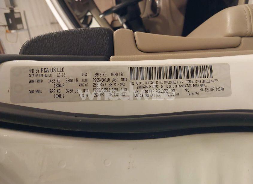 Photo 9 of 2015 Jeep Grand CHEROKEE LAREDO (VIN 1C4RJFAG1FC213355)