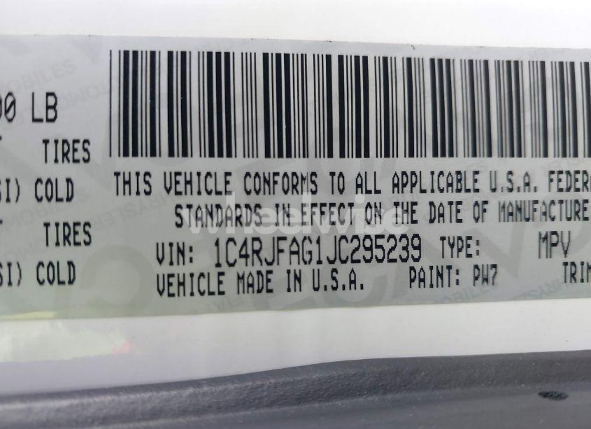 Photo 9 of 2018 Jeep Grand CHEROKEE ALTITUDE 4X4 (VIN 1C4RJFAG1JC295239)