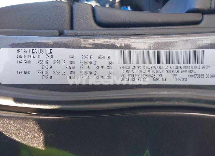 Photo 9 of 2018 Jeep Grand CHEROKEE LAREDO E 4X4 (VIN 1C4RJFAG1JC507475)