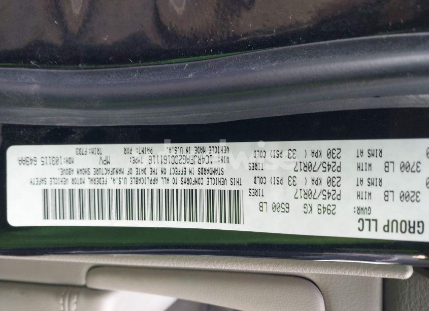 Photo 9 of 2012 Jeep Grand CHEROKEE LAREDO (VIN 1C4RJFAG2CC161116)