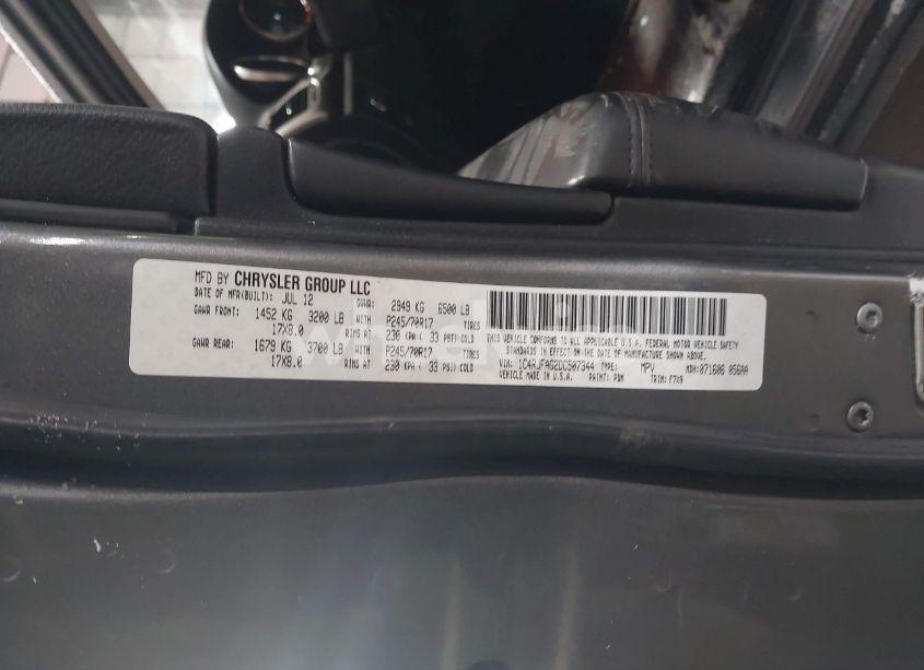 Photo 9 of 2013 Jeep Grand CHEROKEE LAREDO (VIN 1C4RJFAG2DC507344)