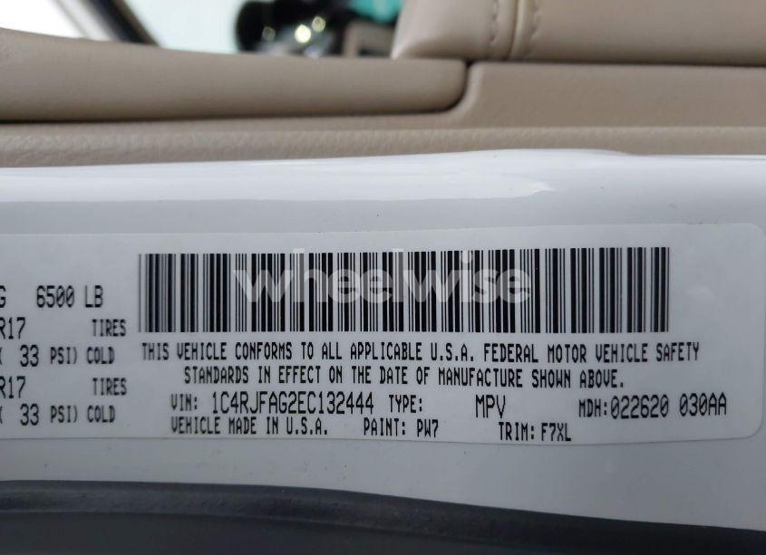 Photo 9 of 2014 Jeep Grand CHEROKEE LAREDO (VIN 1C4RJFAG2EC132444)