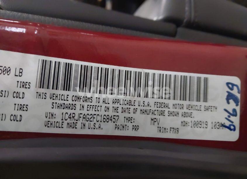 Photo 9 of 2015 Jeep Grand CHEROKEE LAREDO (VIN 1C4RJFAG2FC168457)