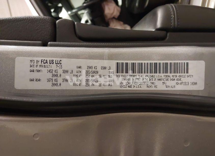 Photo 9 of 2015 Jeep Grand CHEROKEE ALTITUDE (VIN 1C4RJFAG2FC933652)