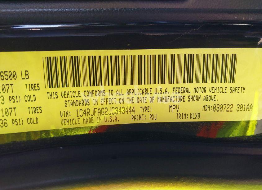 Photo 9 of 2018 Jeep Grand CHEROKEE ALTITUDE 4X4 (VIN 1C4RJFAG2JC343444)