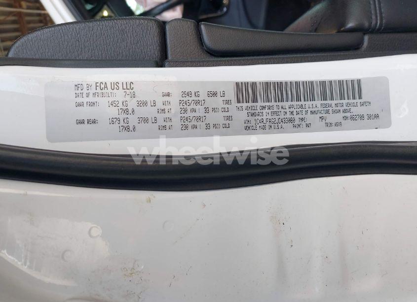 Photo 9 of 2018 Jeep Grand CHEROKEE LAREDO 4X4 (VIN 1C4RJFAG2JC433080)