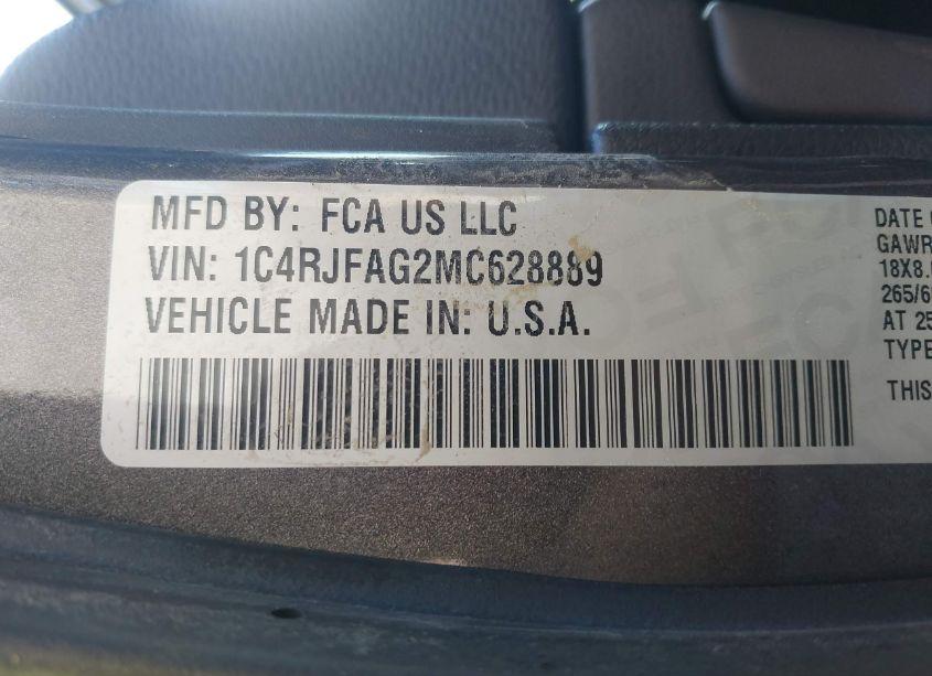 Photo 9 of 2021 Jeep Grand CHEROKEE LAREDO E 4X4 (VIN 1C4RJFAG2MC628889)