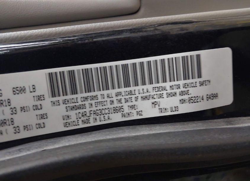 Photo 9 of 2012 Jeep Grand CHEROKEE LAREDO (VIN 1C4RJFAG3CC318605)