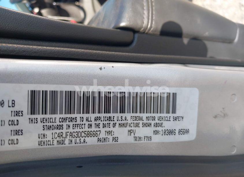 Photo 9 of 2013 Jeep Grand CHEROKEE LAREDO (VIN 1C4RJFAG3DC586667)