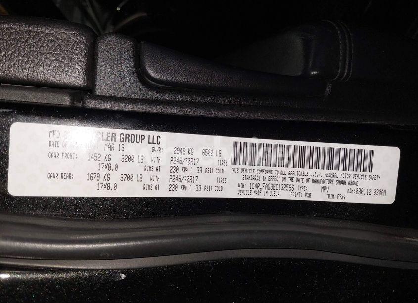 Photo 9 of 2014 Jeep Grand CHEROKEE LAREDO (VIN 1C4RJFAG3EC132596)