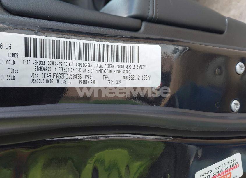 Photo 9 of 2015 Jeep Grand CHEROKEE ALTITUDE (VIN 1C4RJFAG3FC150436)