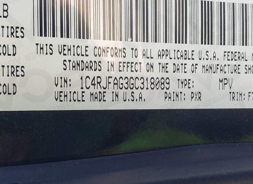 Photo 9 of 2016 Jeep Grand CHEROKEE LAREDO (VIN 1C4RJFAG3GC318089)